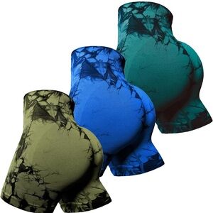 Tie-Dye High-Waisted Shorts Set